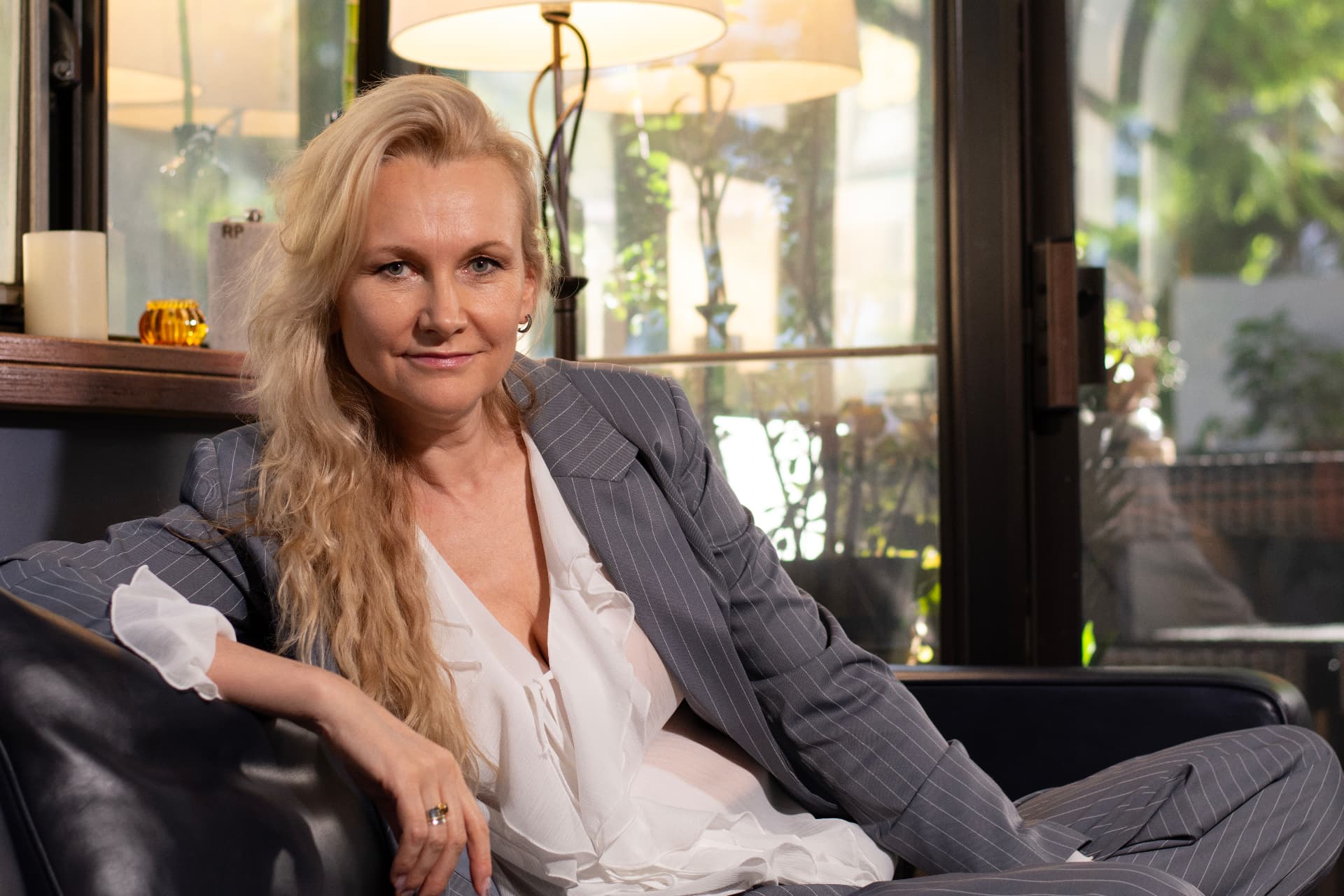 Juliana Polansky, vocal coach and performer, in her Los Angeles studio